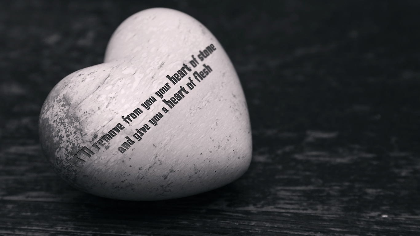 I will remove from you your heart of stone and give you a heart of flesh christian wallpaper_1366x768
